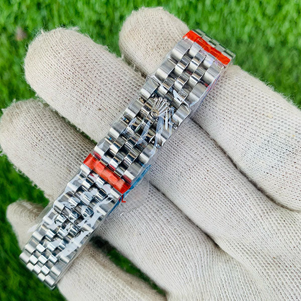 ROLEX Silver Full Stone 41mm President Bracelet