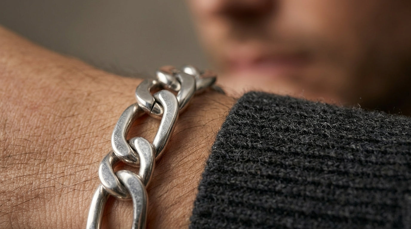 925 Sterling Silver Men Bracelet-SBT-20293