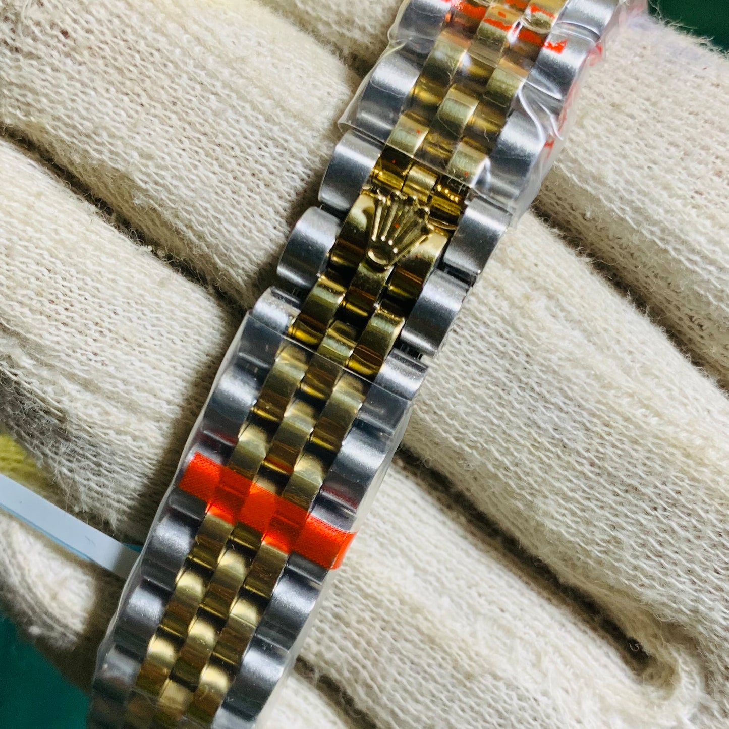 ROLEX Women 31mm Date Just White Diamond Dial Two Tone Jubilee Bracelet