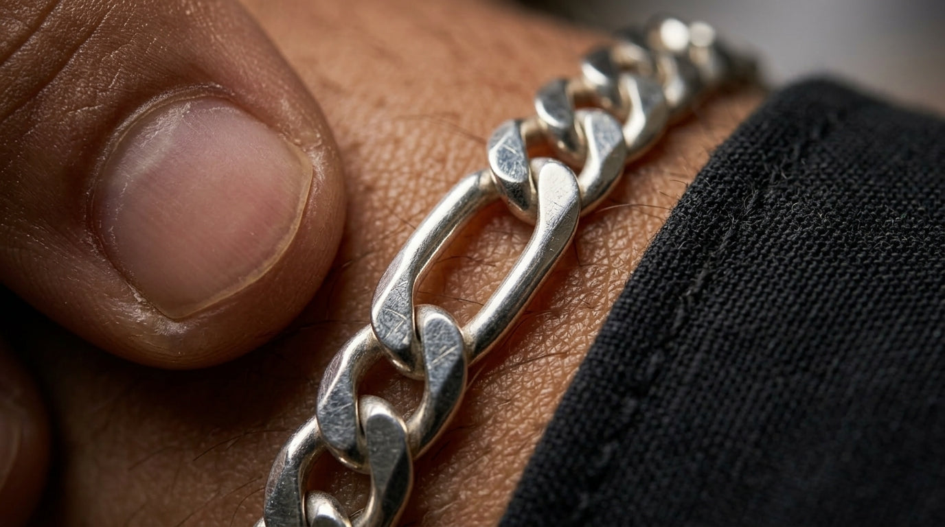 925 Sterling Silver Men Bracelet-SBT-20193