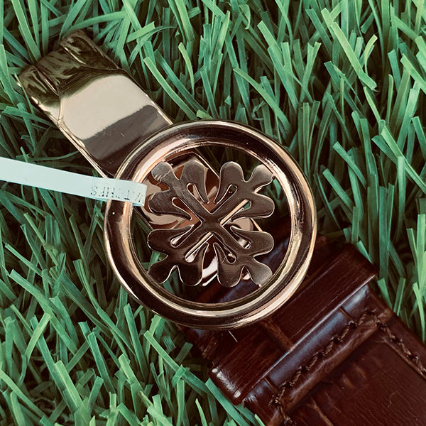 Patek PhilIppe Moon Phase Calender 43mm Rose Gold Dial Leather Strap
