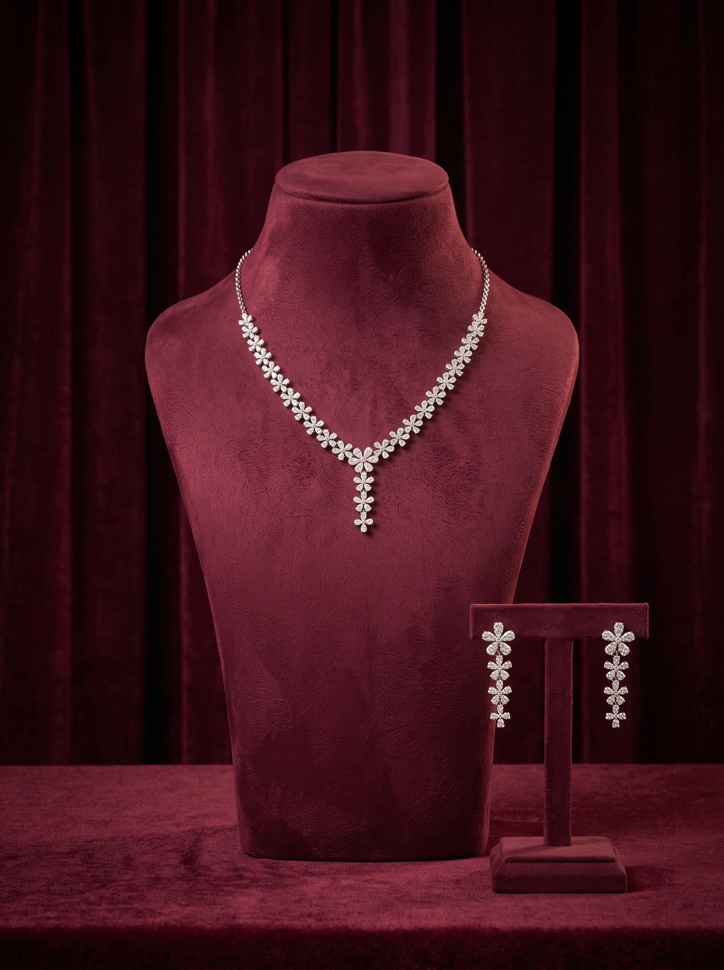 925 Silver Sterling Nacklace Set-SNS-20138