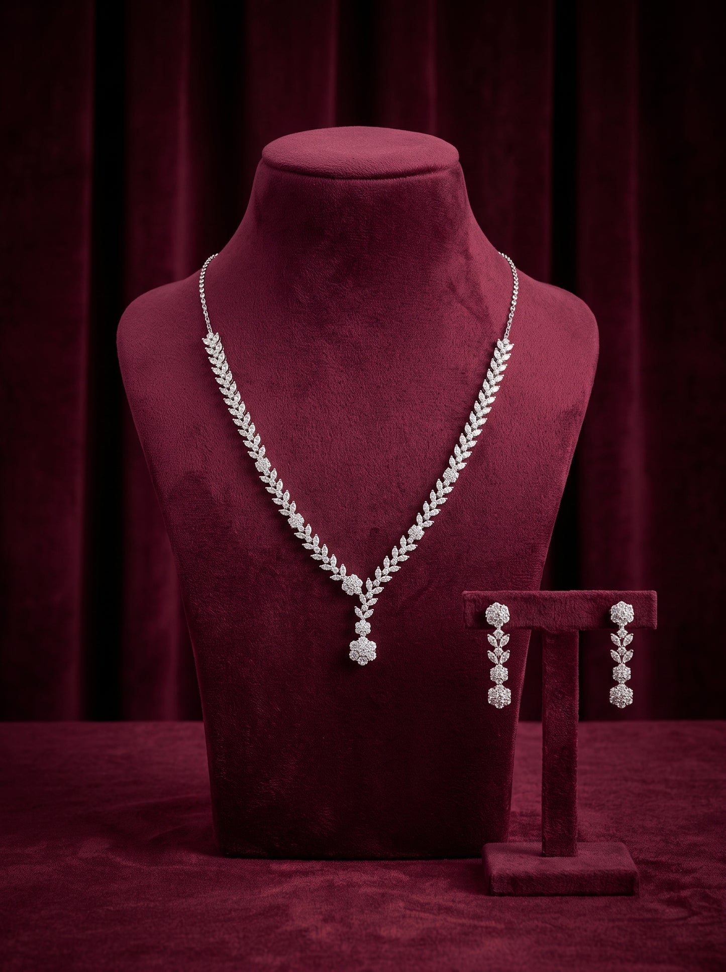 925 Silver Sterling Nacklace Set-SNS-20142