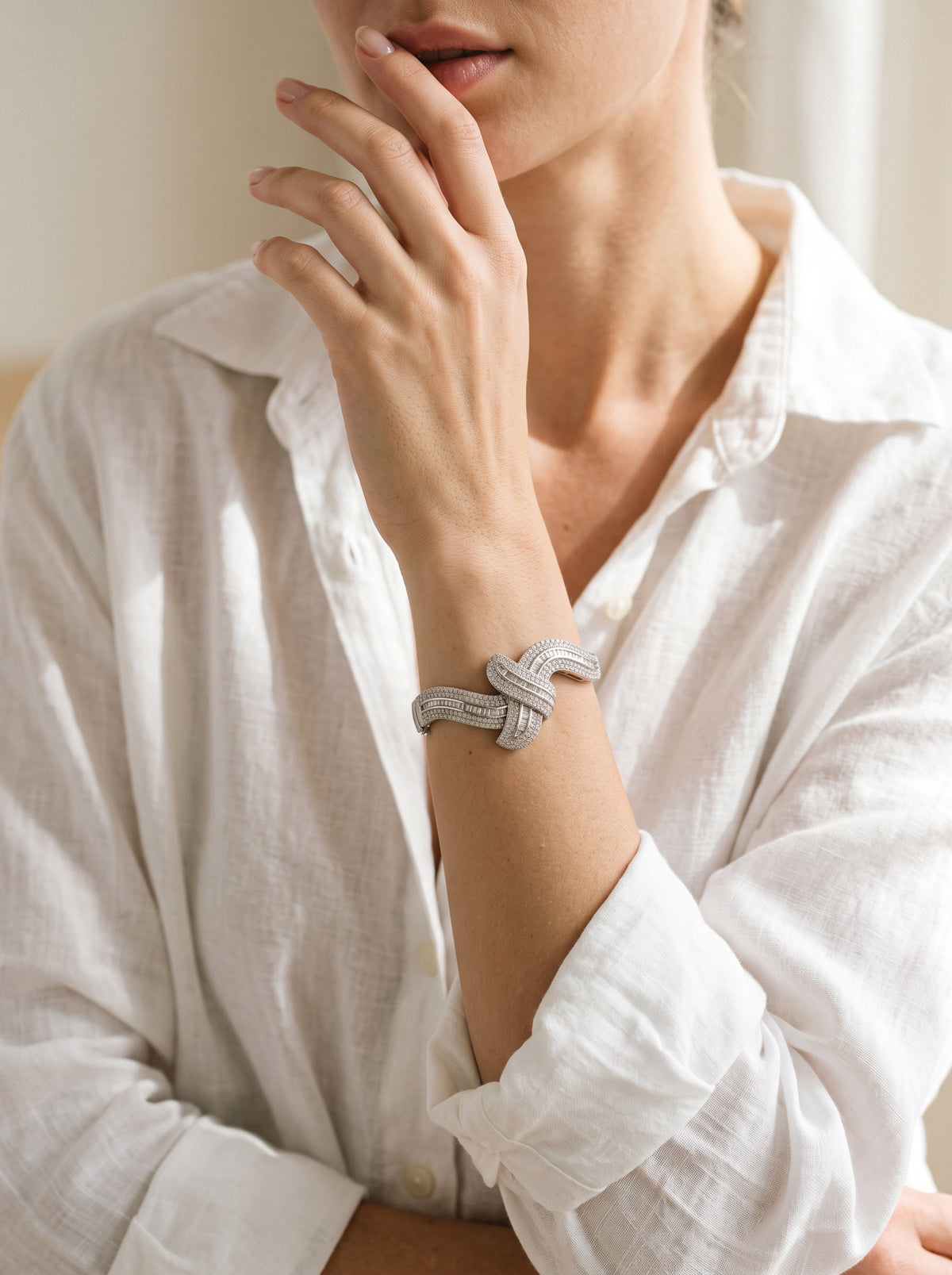 925 Sterling Silver Women Bangle Bracelet-SBT-20092