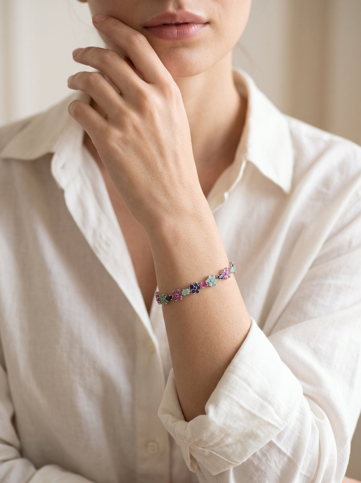 925 Sterling Silver Women Bracelet-SBT-1736