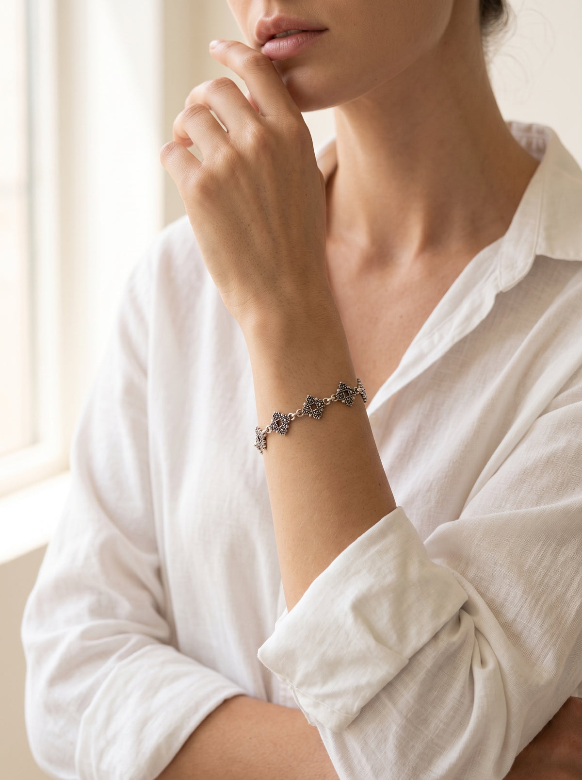 925 Sterling Silver Women Bracelet-SBT-1750