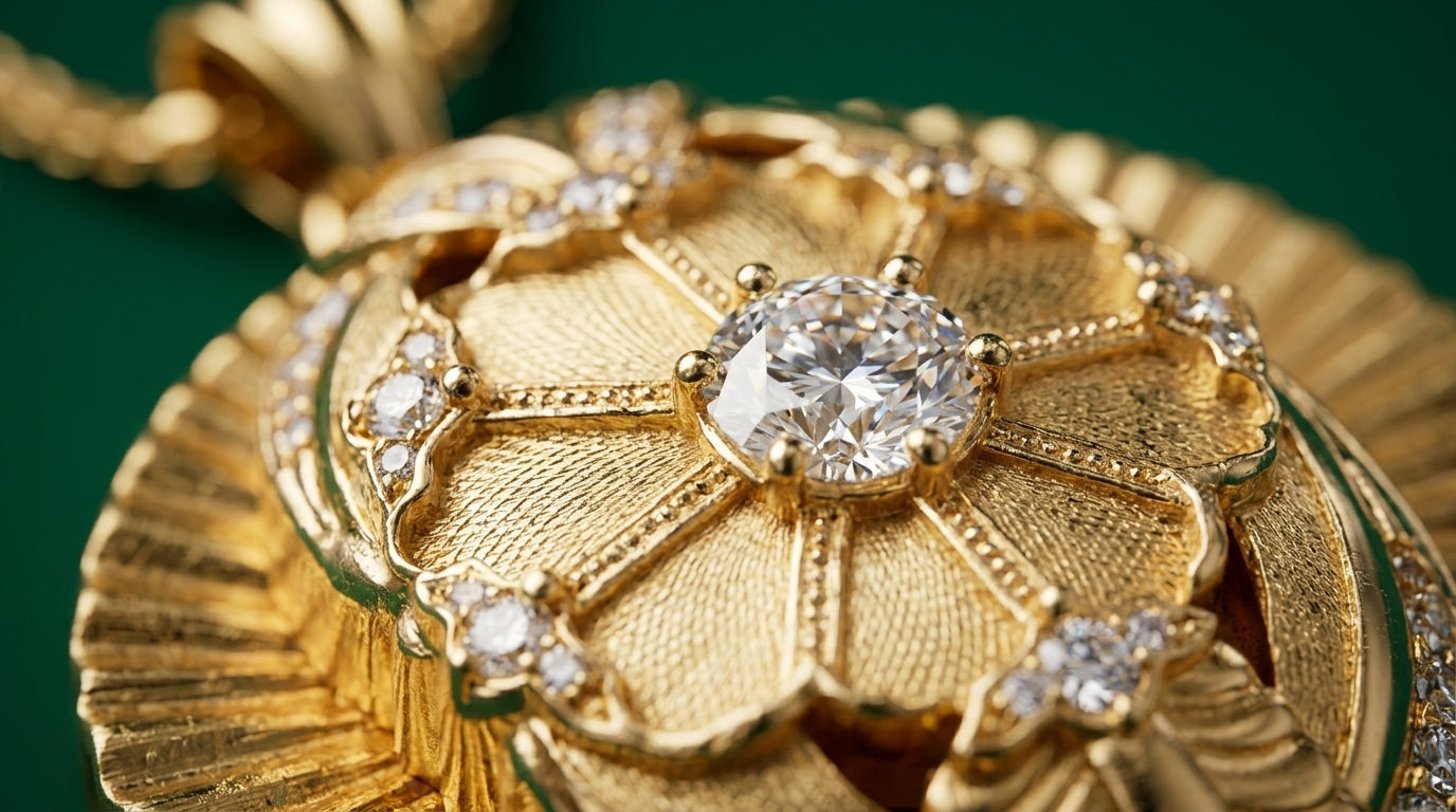 21KT Gold Locket Set-LS-20300-26