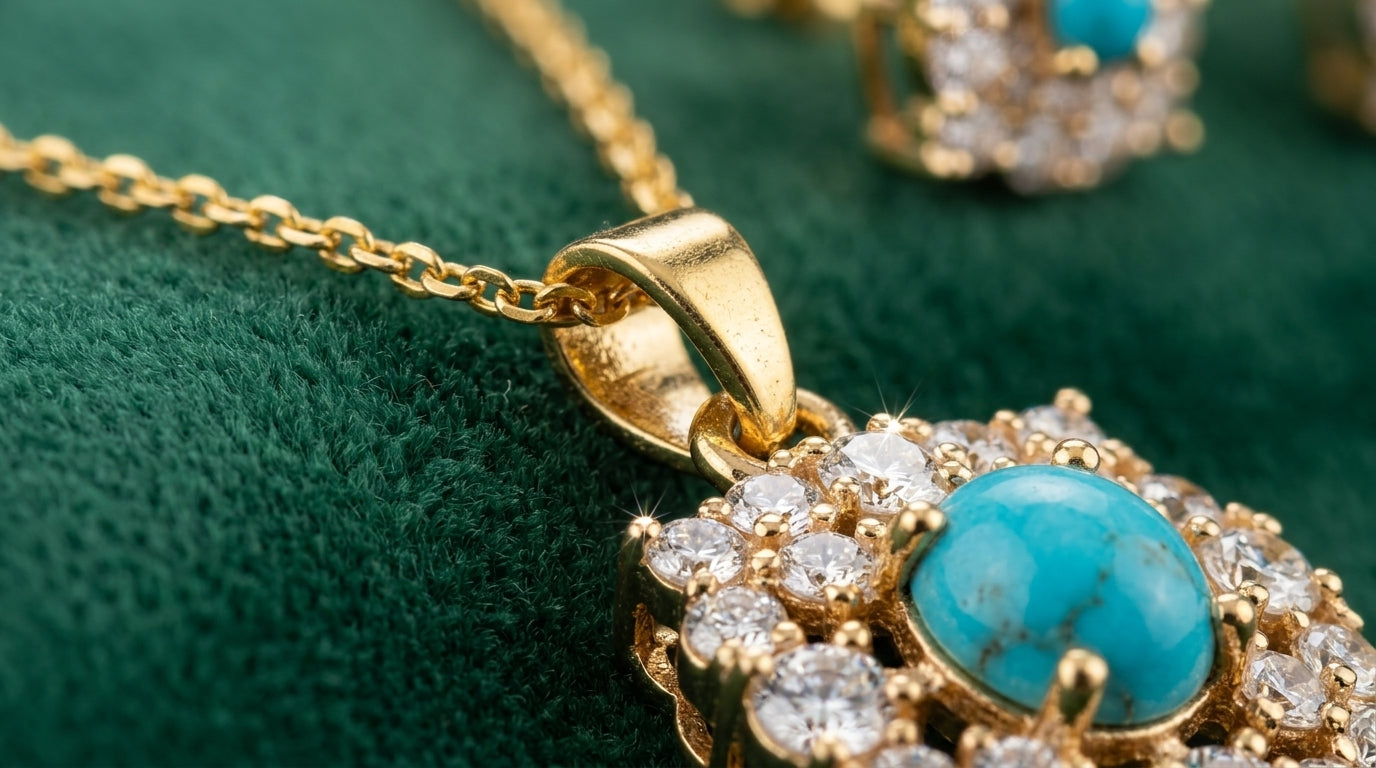 21KT Gold Locket Set-LS-1832