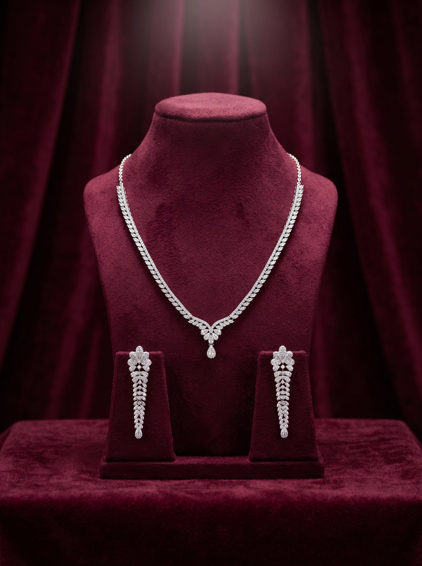 925 Silver Sterling Nacklace Set-SNS-20101