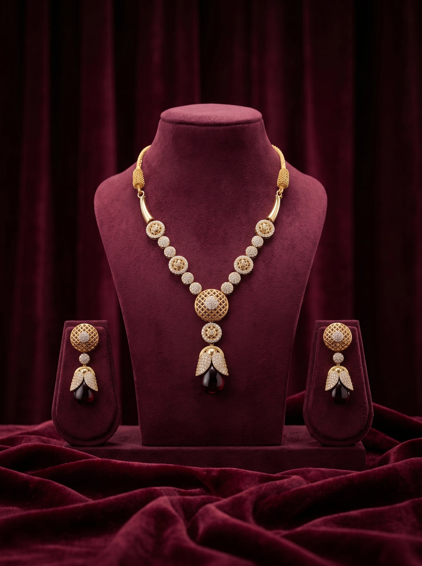 925 Silver Sterling Nacklace Set-SNS-1707