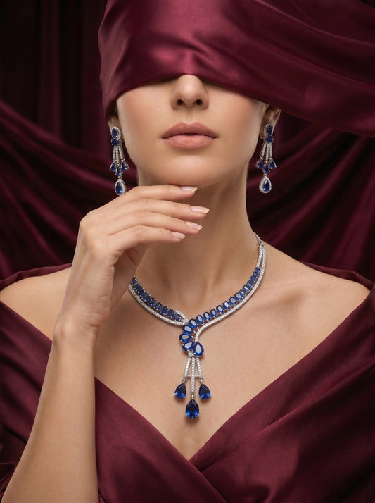 925 Silver Sterling Nacklace Set-SNS-20131