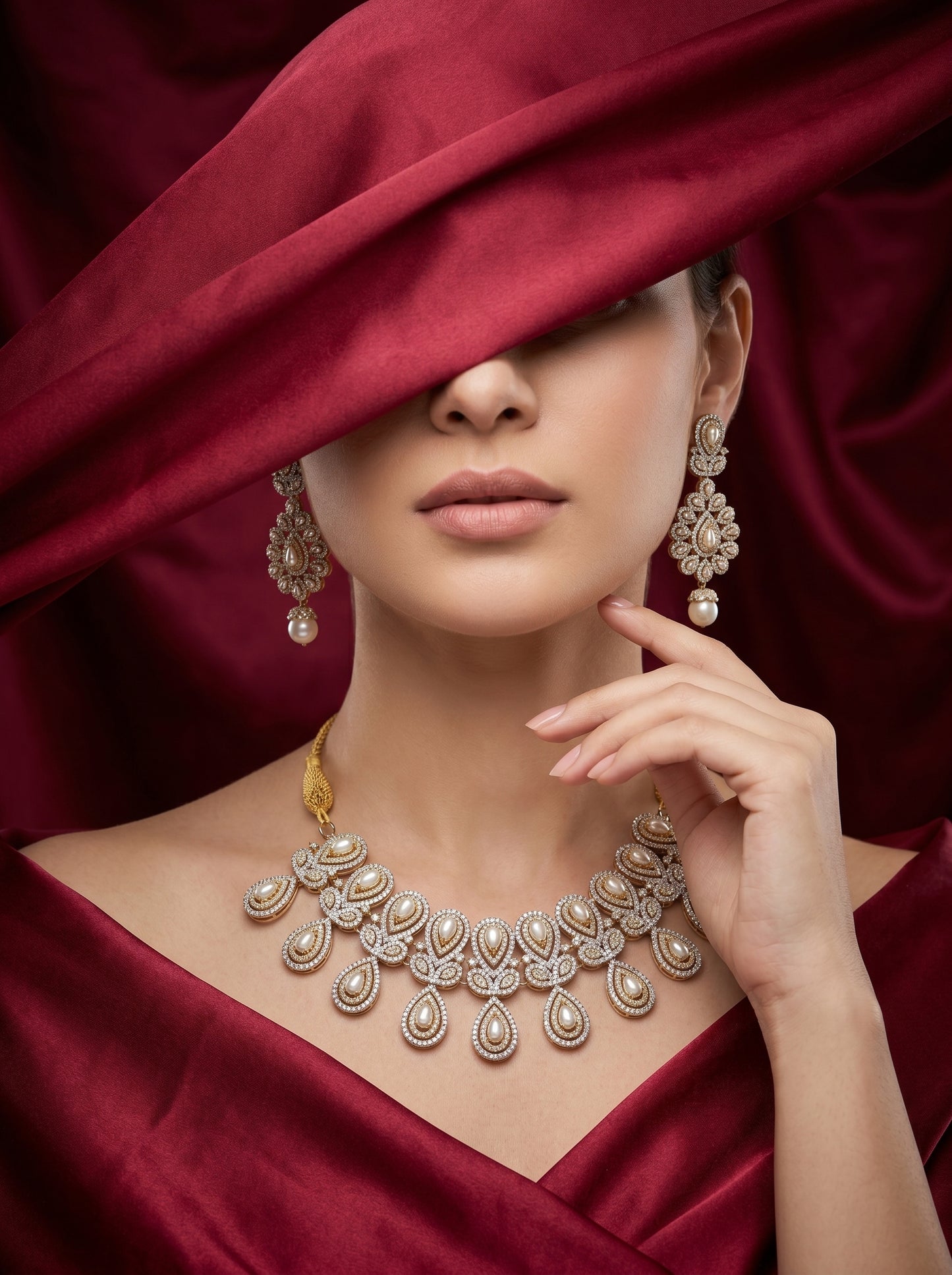 925 Silver Sterling Nacklace Set-SNS-20097