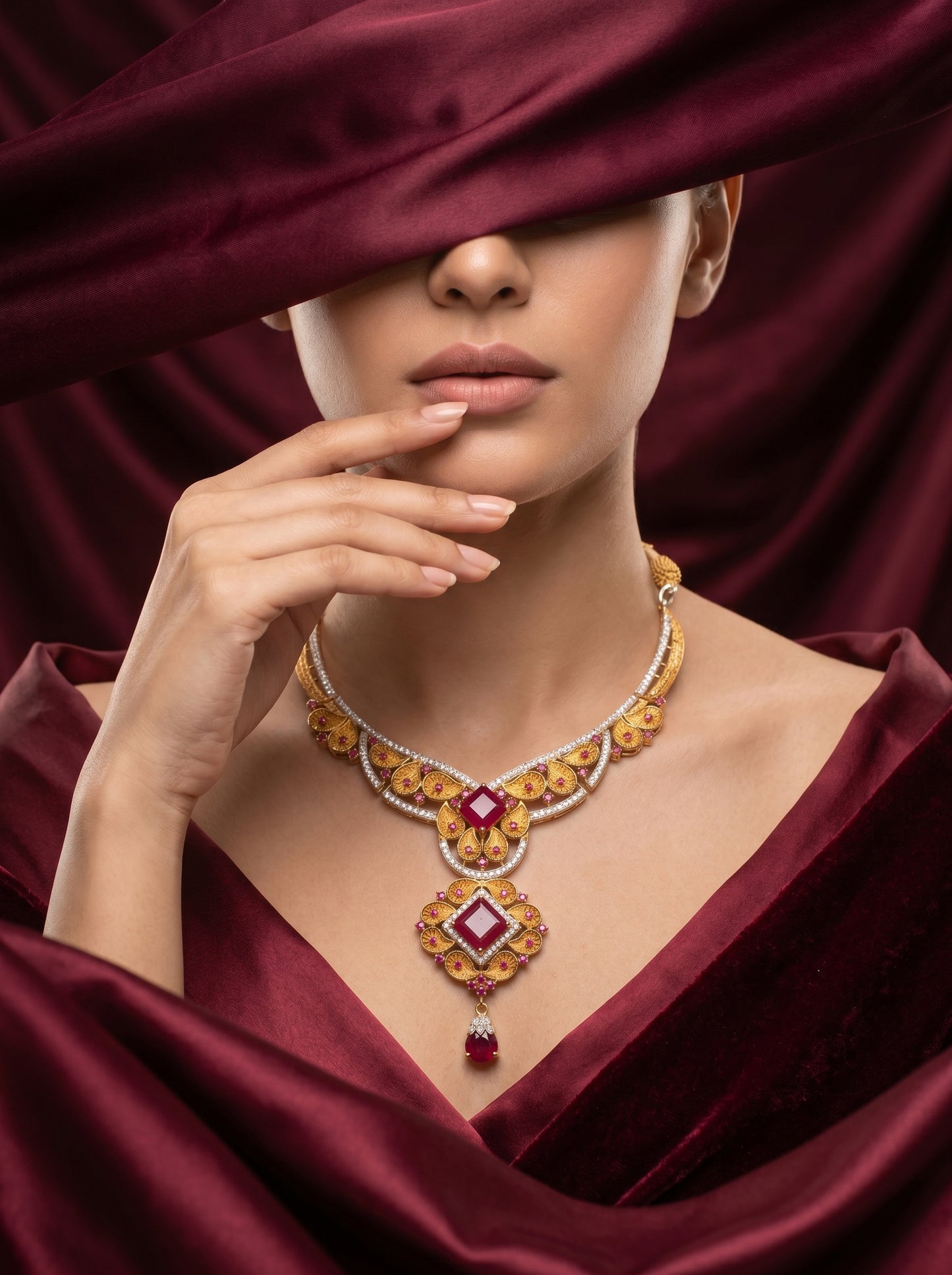 925 Silver Sterling Nacklace Set-SNS-20075