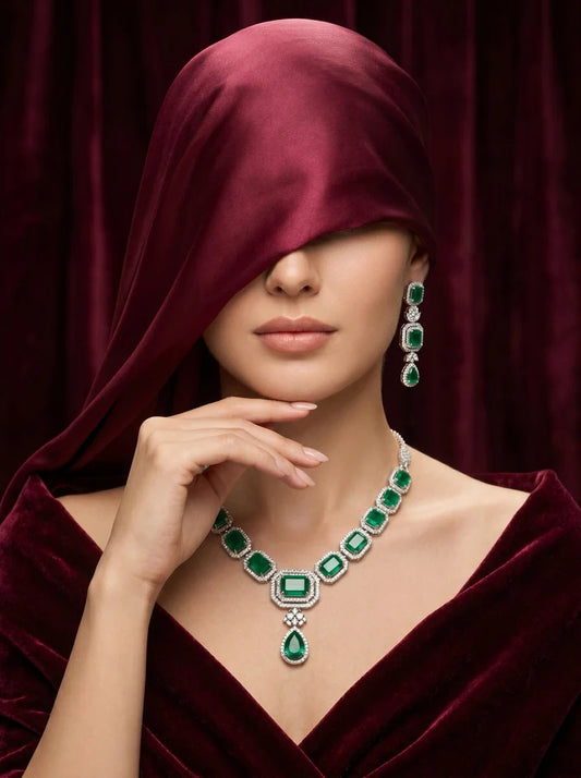 925 Silver Sterling Nacklace Set-SNS-20064
