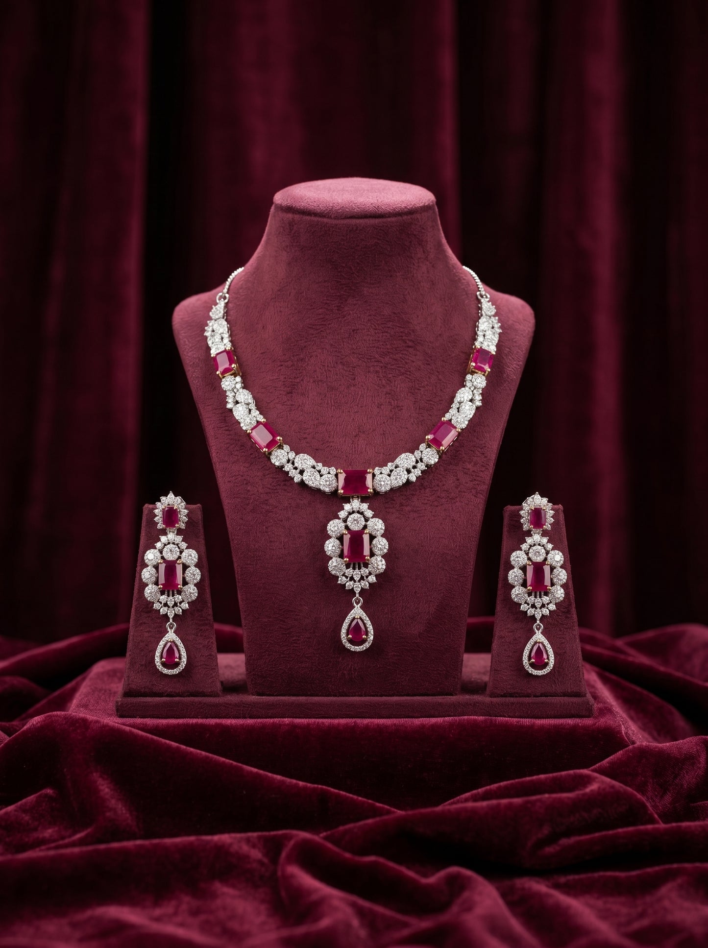 925 Silver Sterling Nacklace Set-SNS-20048