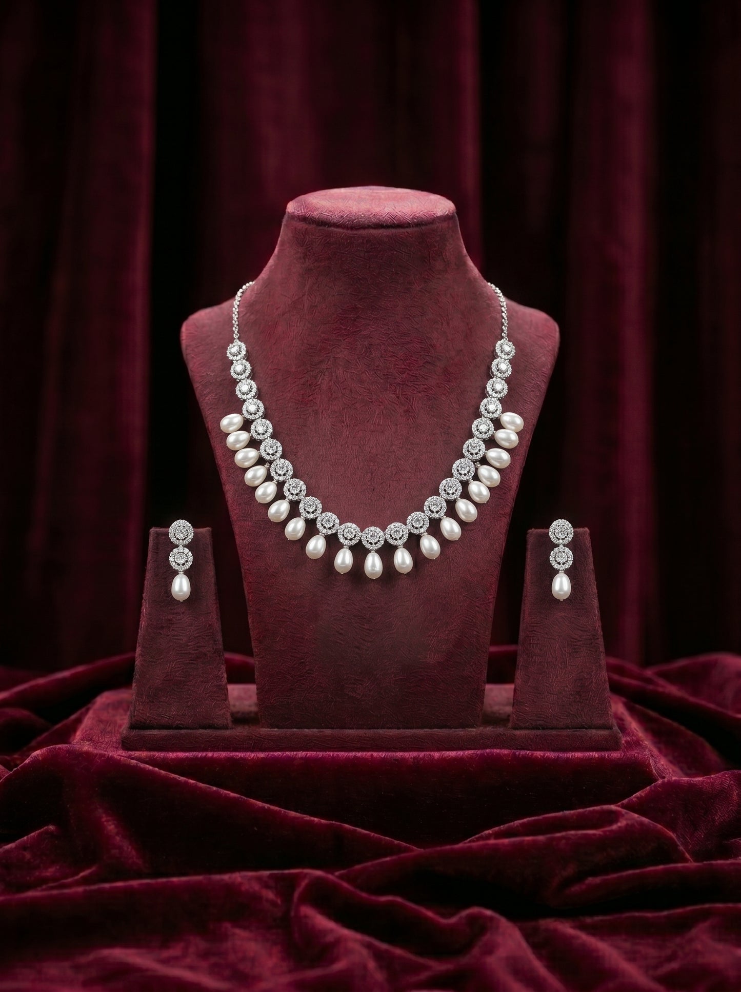 925 Silver Sterling Nacklace Set-SNS-20114