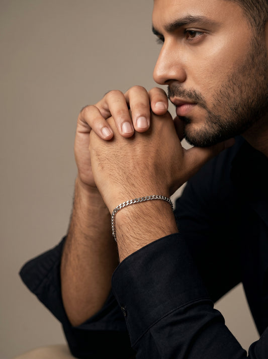925 Sterling Silver Men Bracelet-SBT-20313