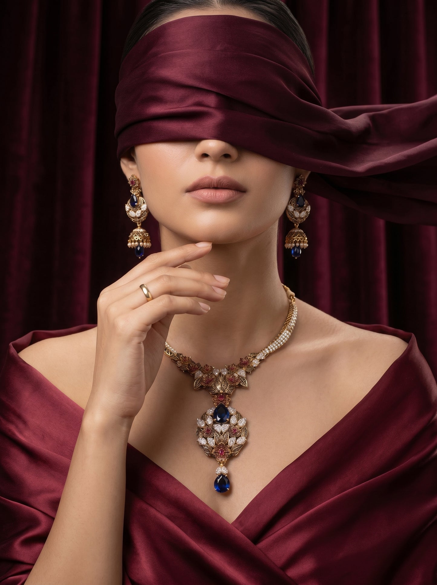 925 Silver Sterling Nacklace Set-SNS-20103