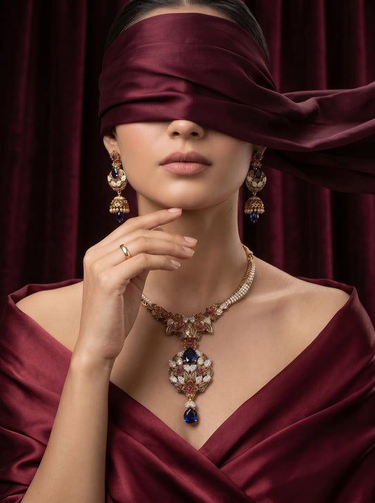 925 Silver Sterling Nacklace Set-SNS-20103