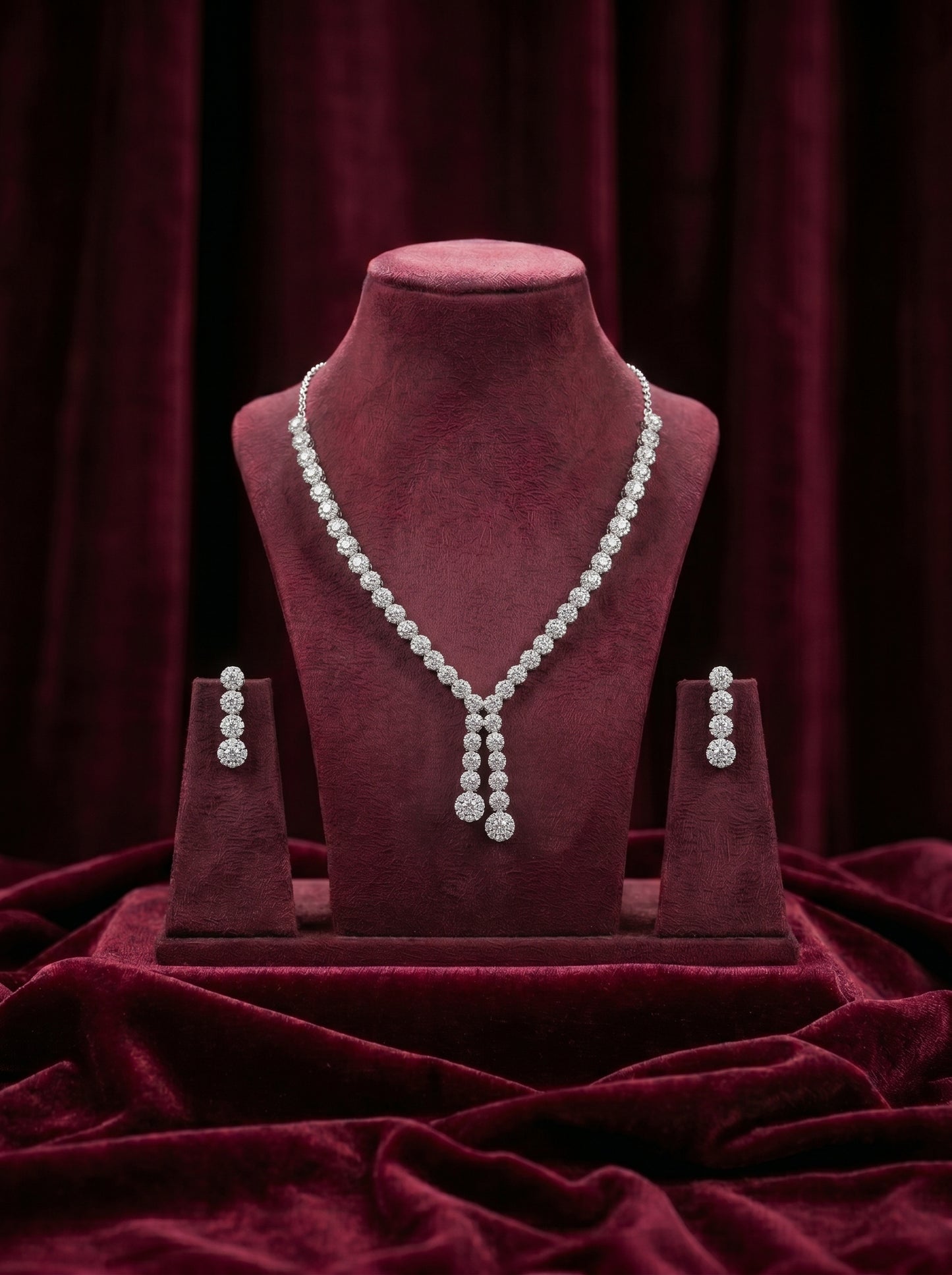 925 Silver Sterling Nacklace Set-SNS-20058