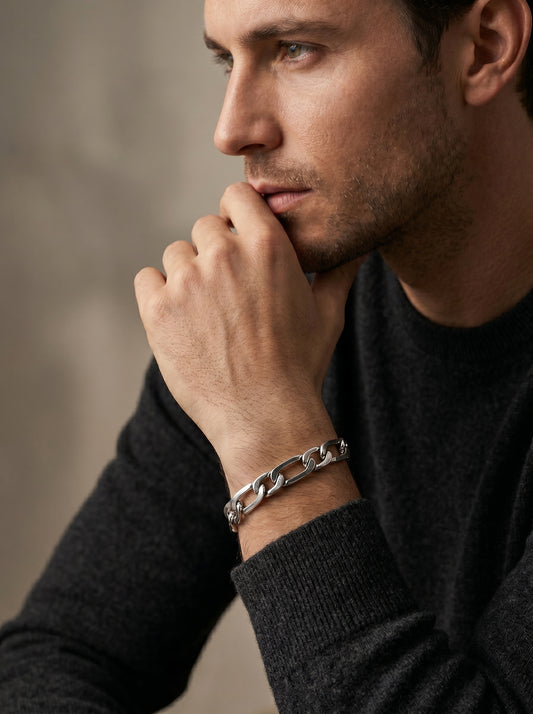 925 Sterling Silver Men Bracelet-SBT-20293