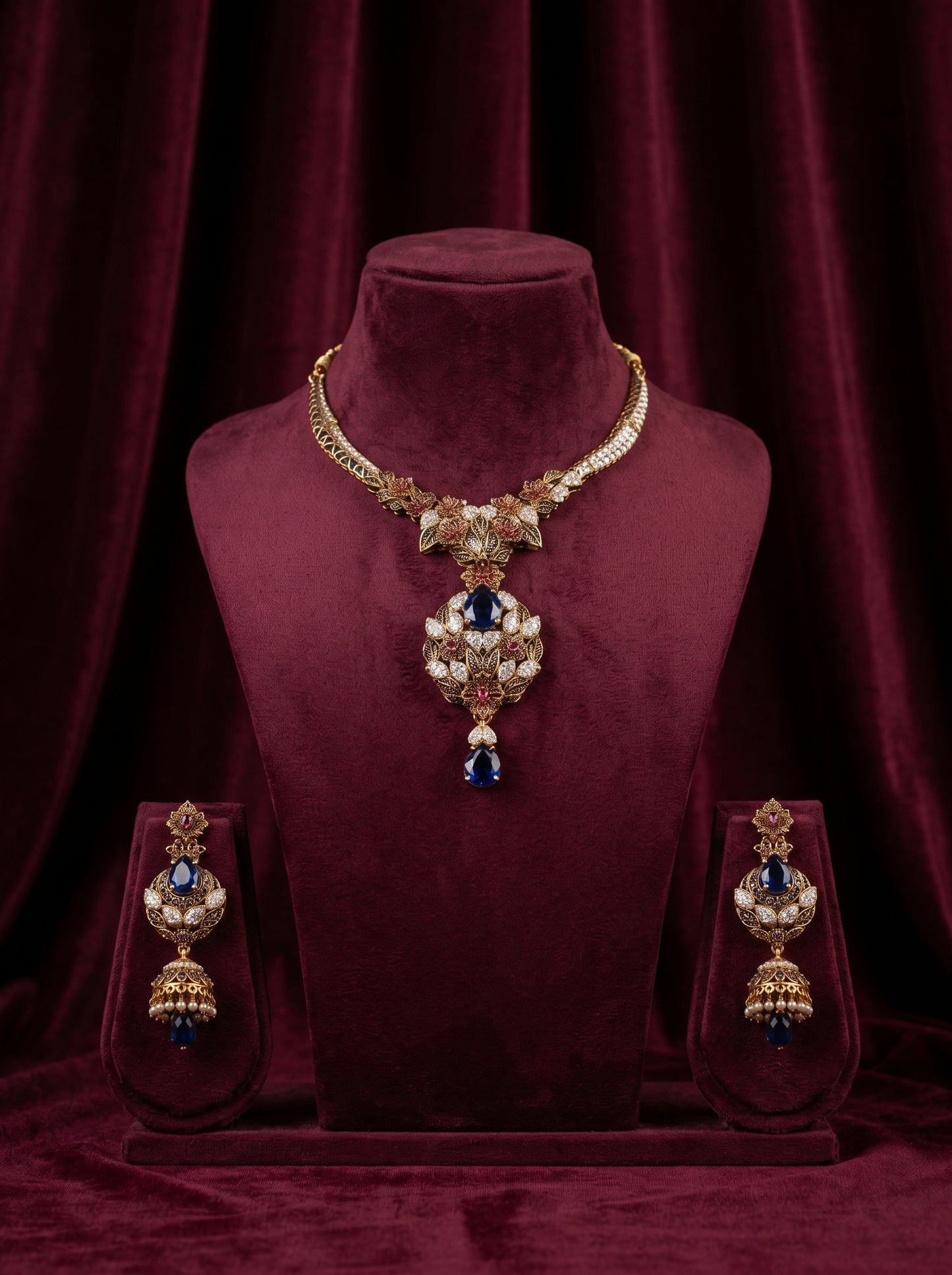 925 Silver Sterling Nacklace Set-SNS-20103