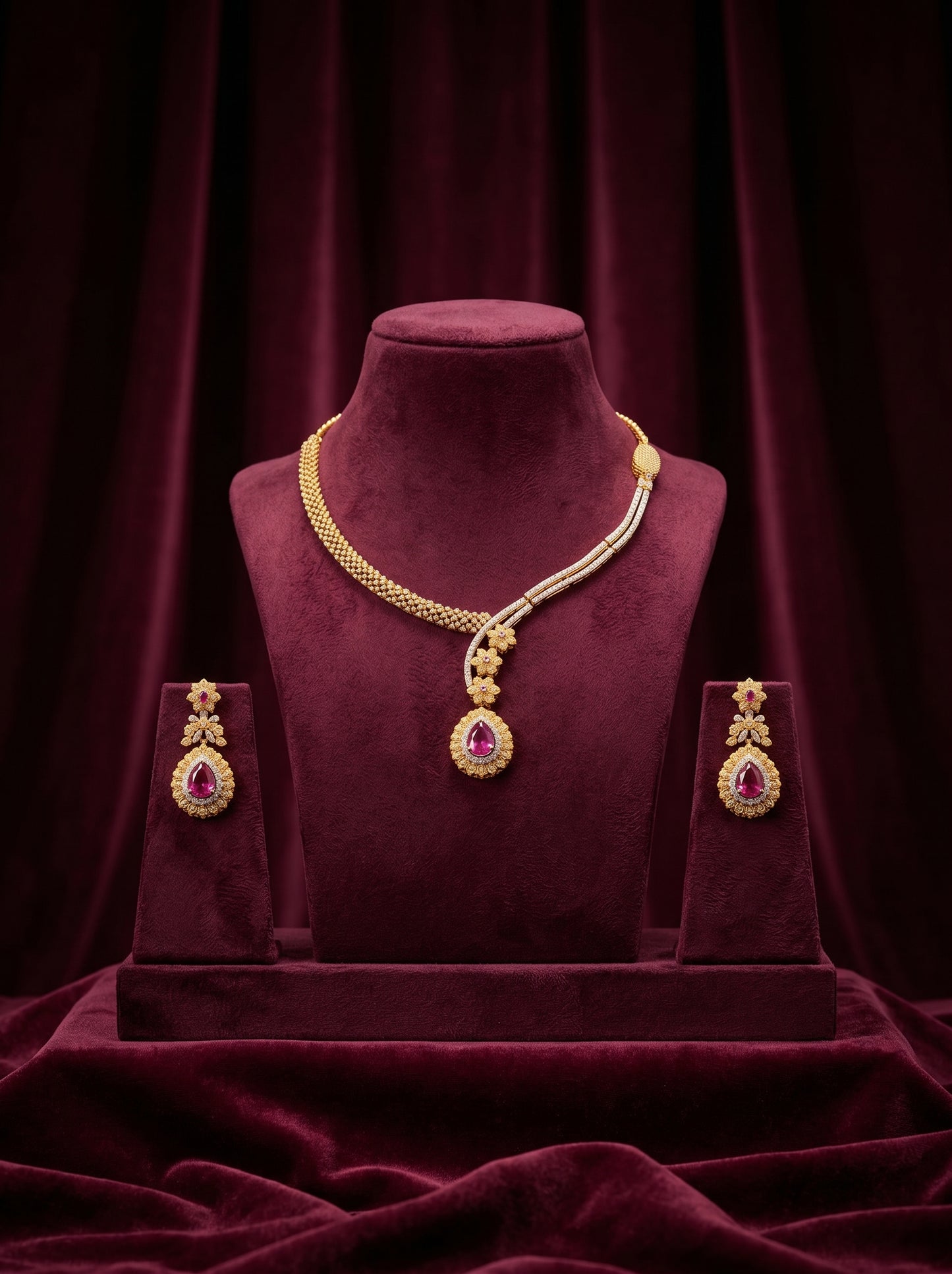 925 Silver Sterling Nacklace Set-SNS-20092
