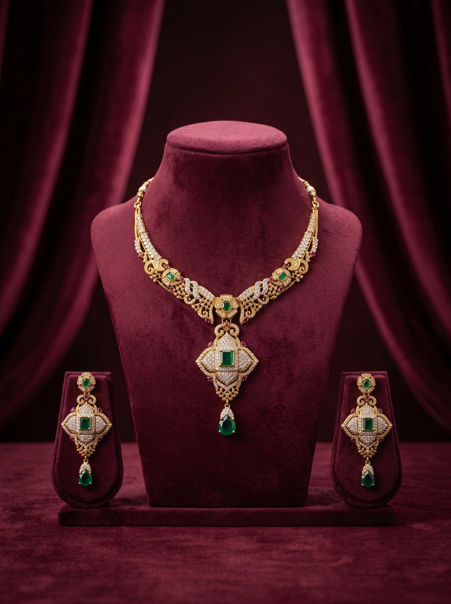925 Silver Sterling Nacklace Set-SNS-20105