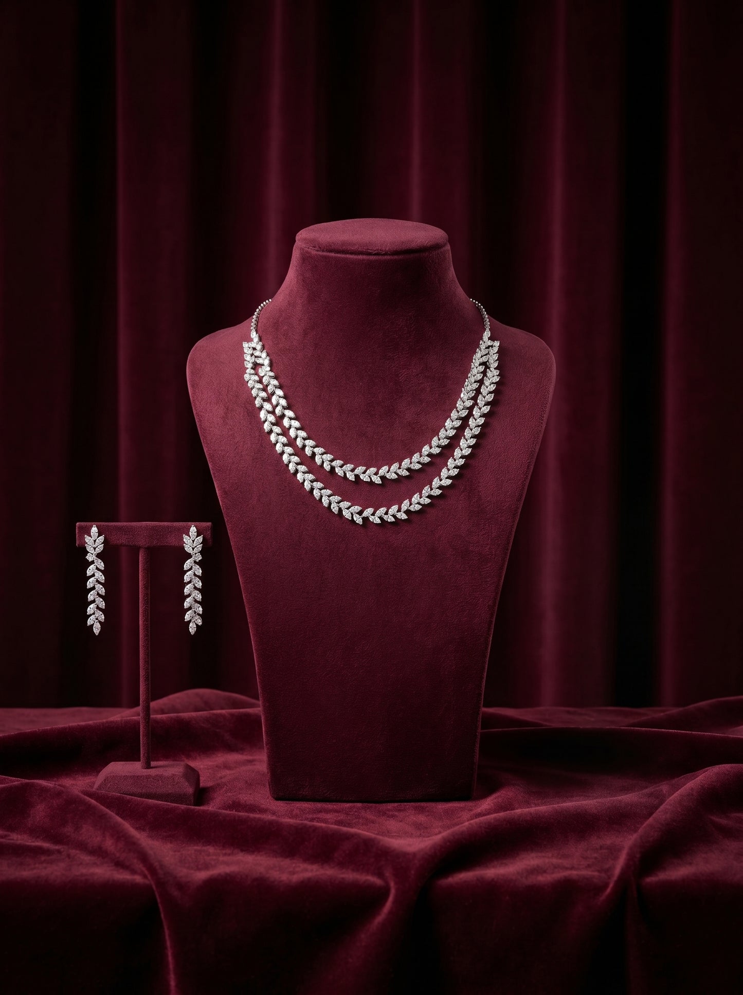 925 Silver Sterling Nacklace Set-SNS-20107