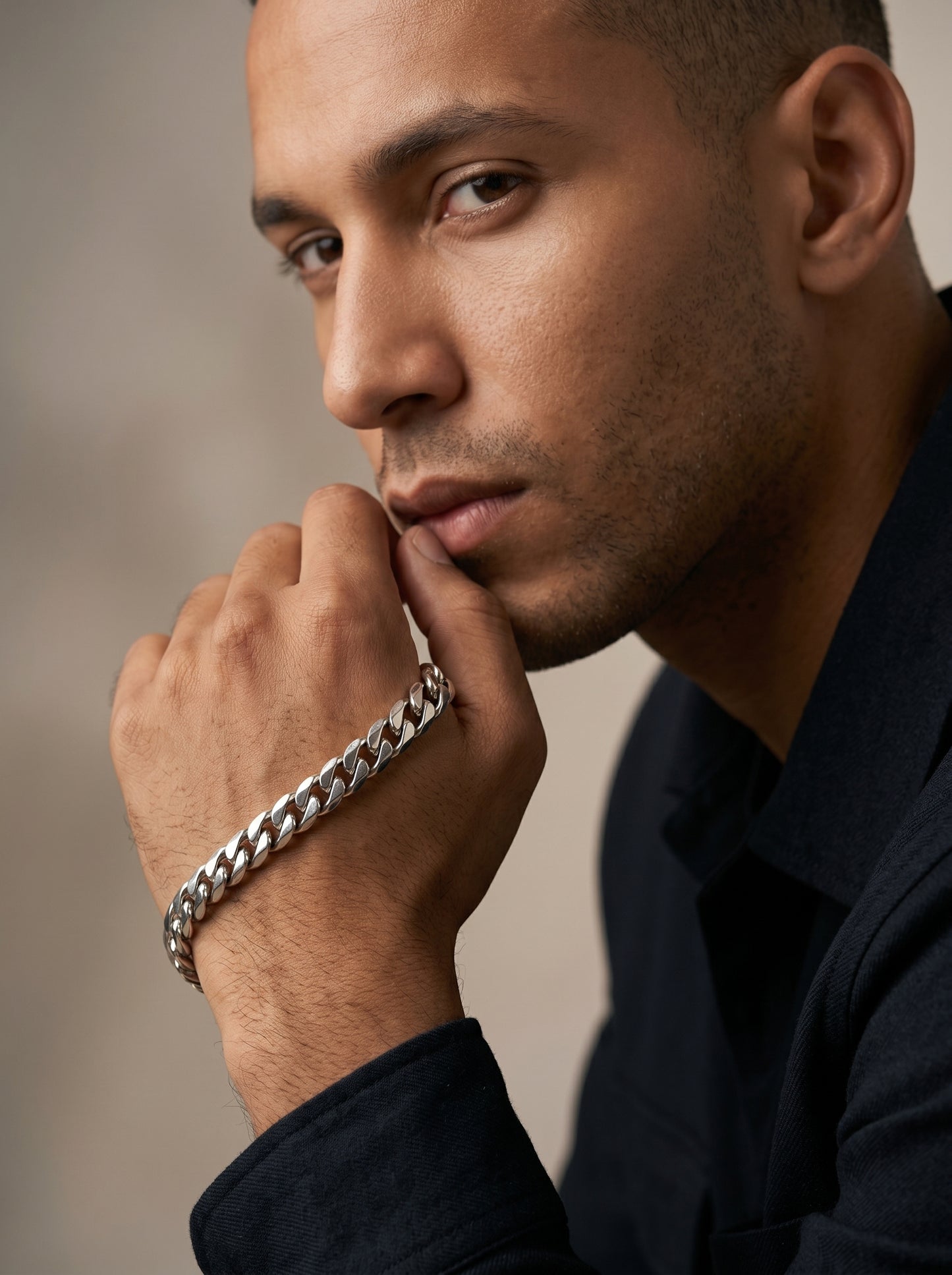 925 Sterling Silver Men Bracelet-SBT-20356