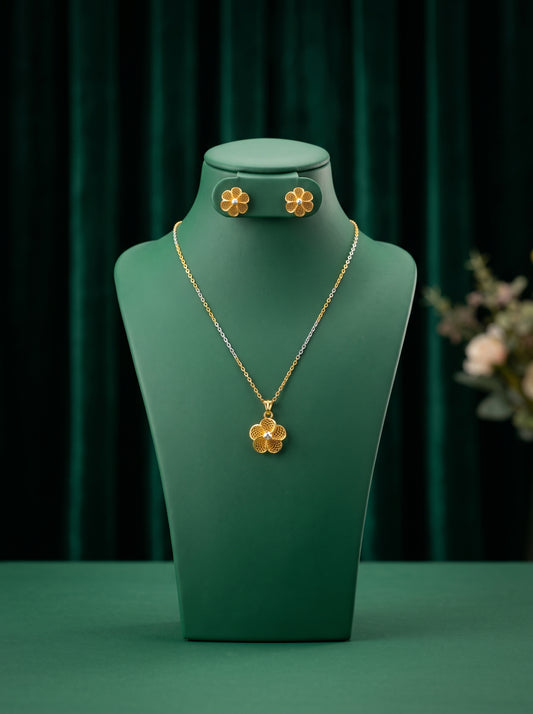 21KT Gold Locket Set-LS-20292