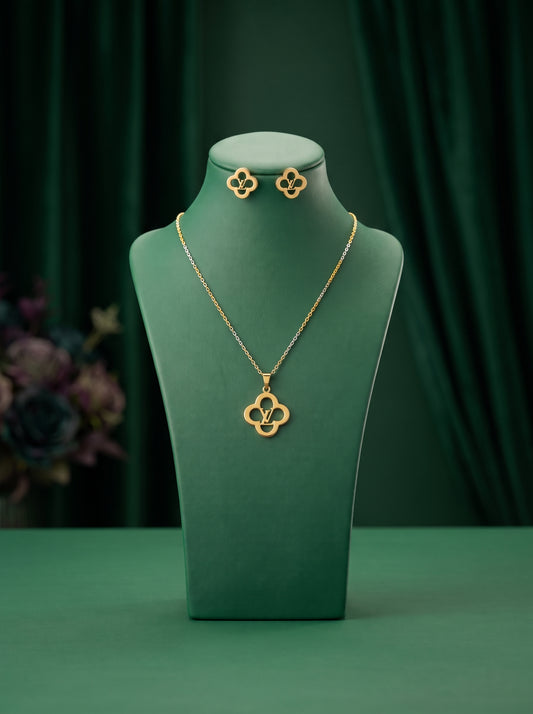 21KT Gold Locket Set-LS-20130