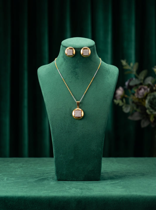21KT Gold Locket Set-LS-20262