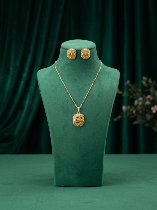21KT Gold Locket Set-LS-20288