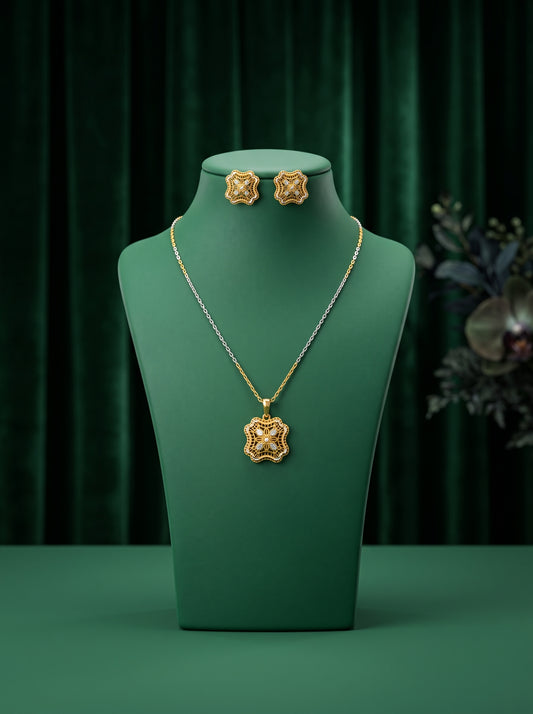 21KT Gold Locket Set-LS-20286