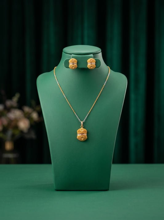 21KT Gold Locket Set-LS-20242
