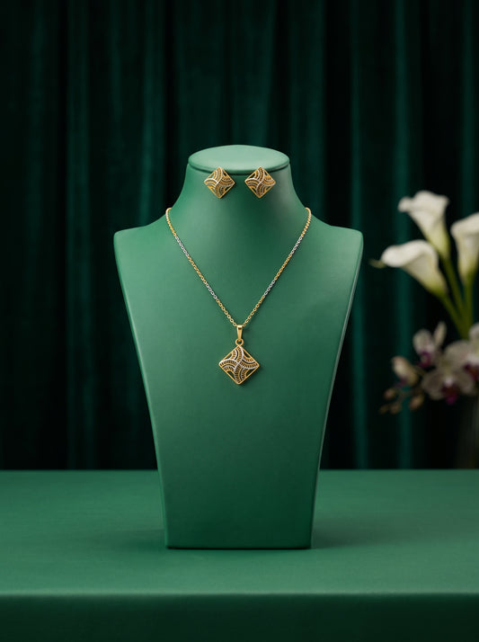 21KT Gold Locket Set-LS-20146-22
