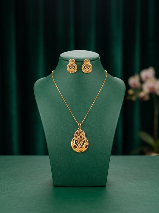 21KT Gold Locket Set-LS-20297-26