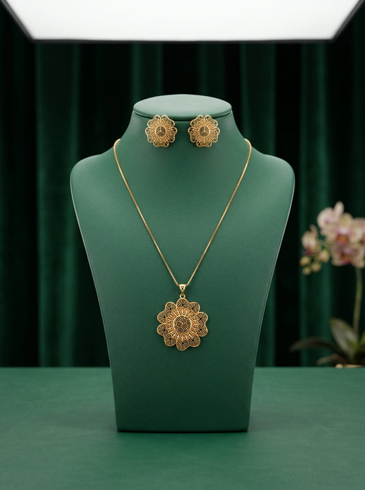 21KT Gold Locket Set-LS-20296-26
