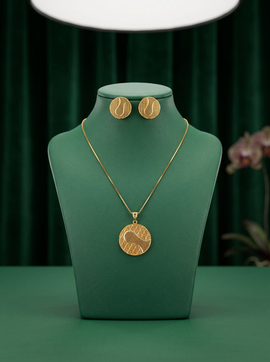 21KT Gold Locket Set-LS-20299-26
