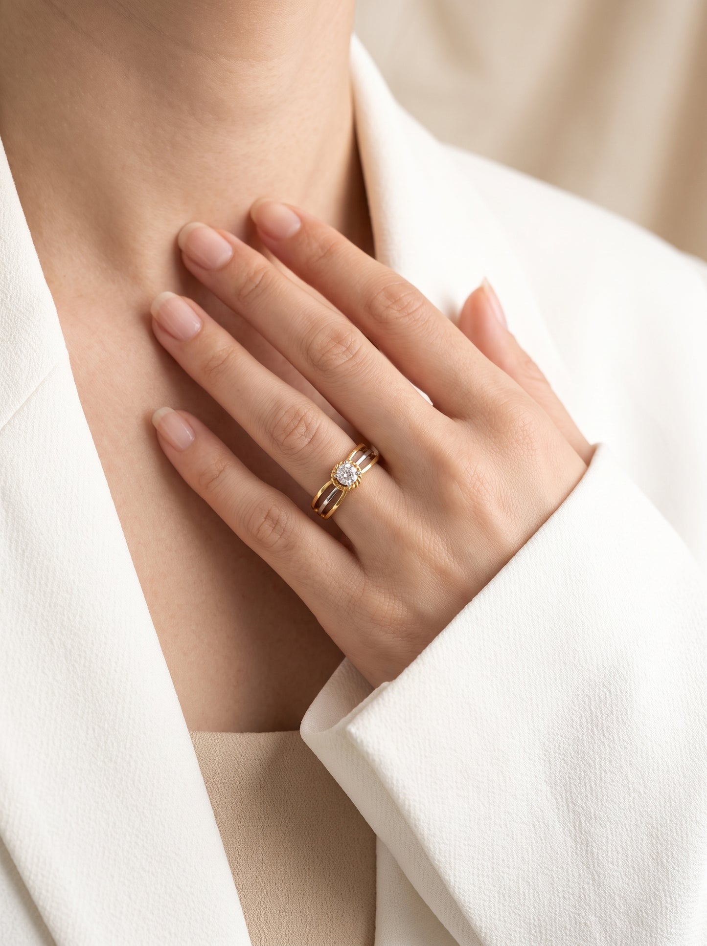 21KT Diamond Ring-DR-20044-22