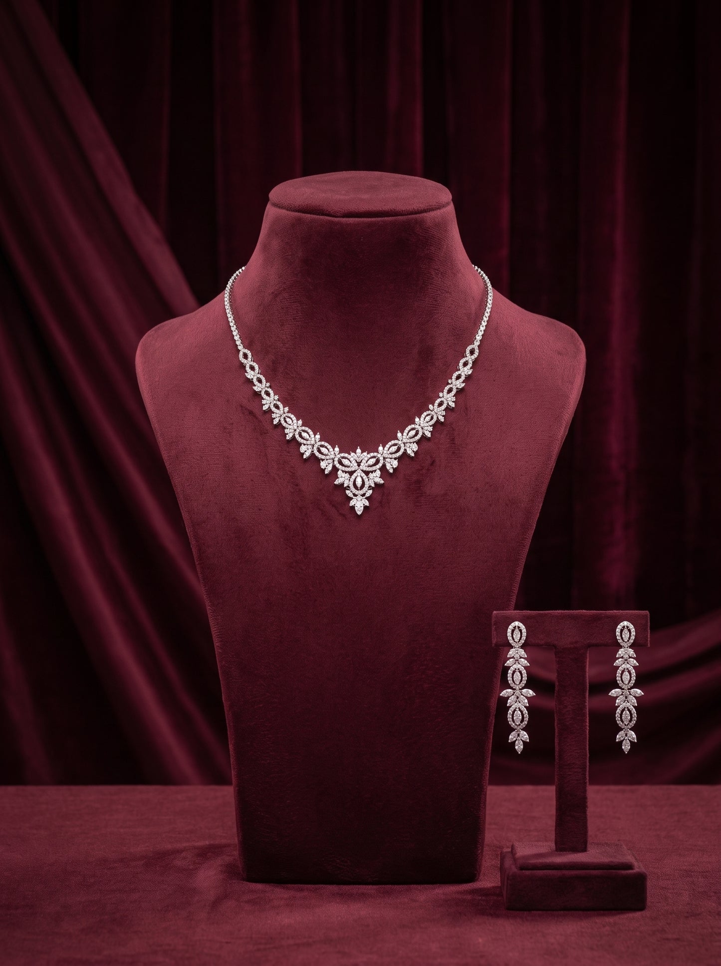 925 Silver Sterling Nacklace Set-SNS-20144
