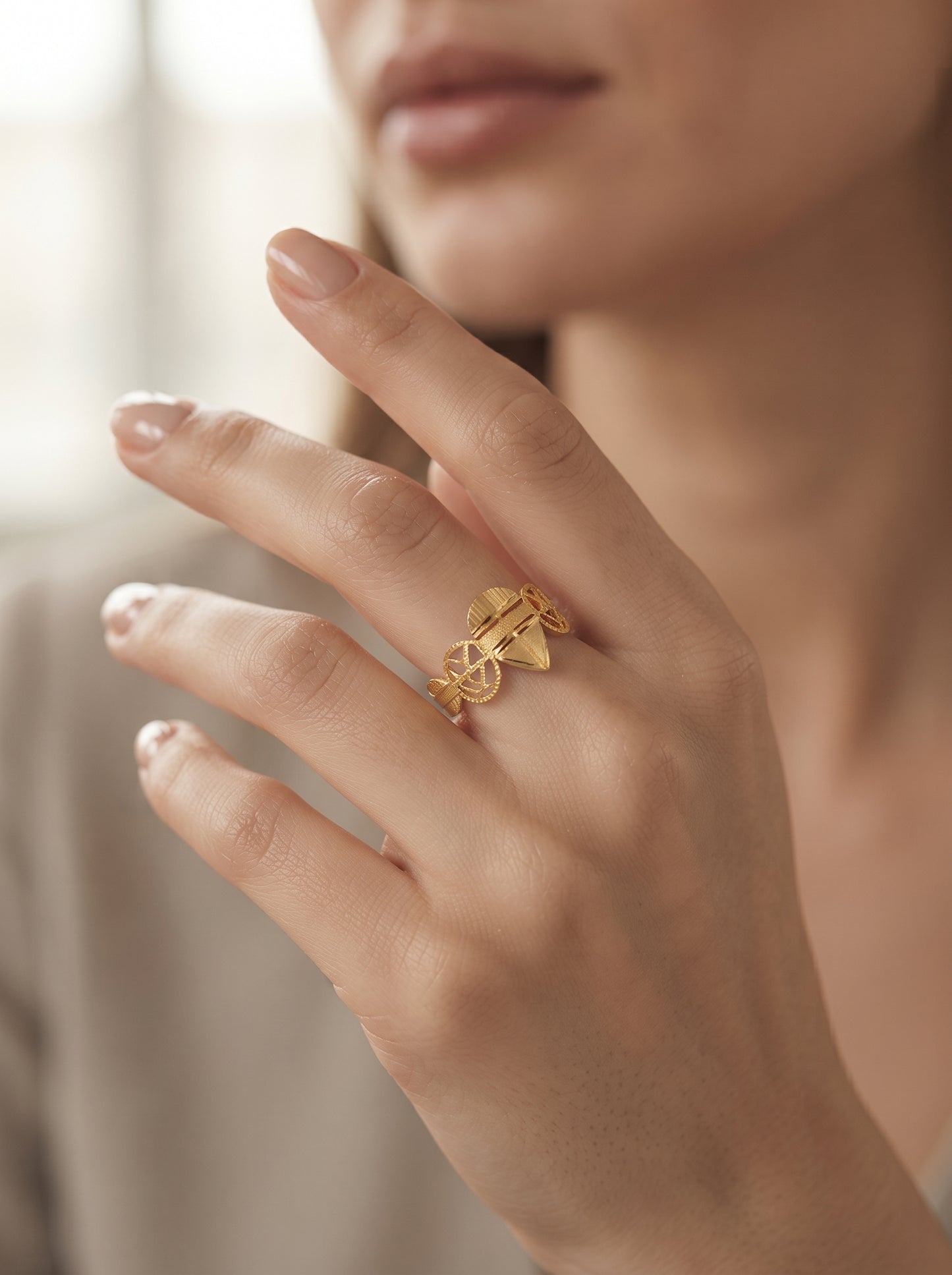 21KT Gold Ring-RG-21236-26