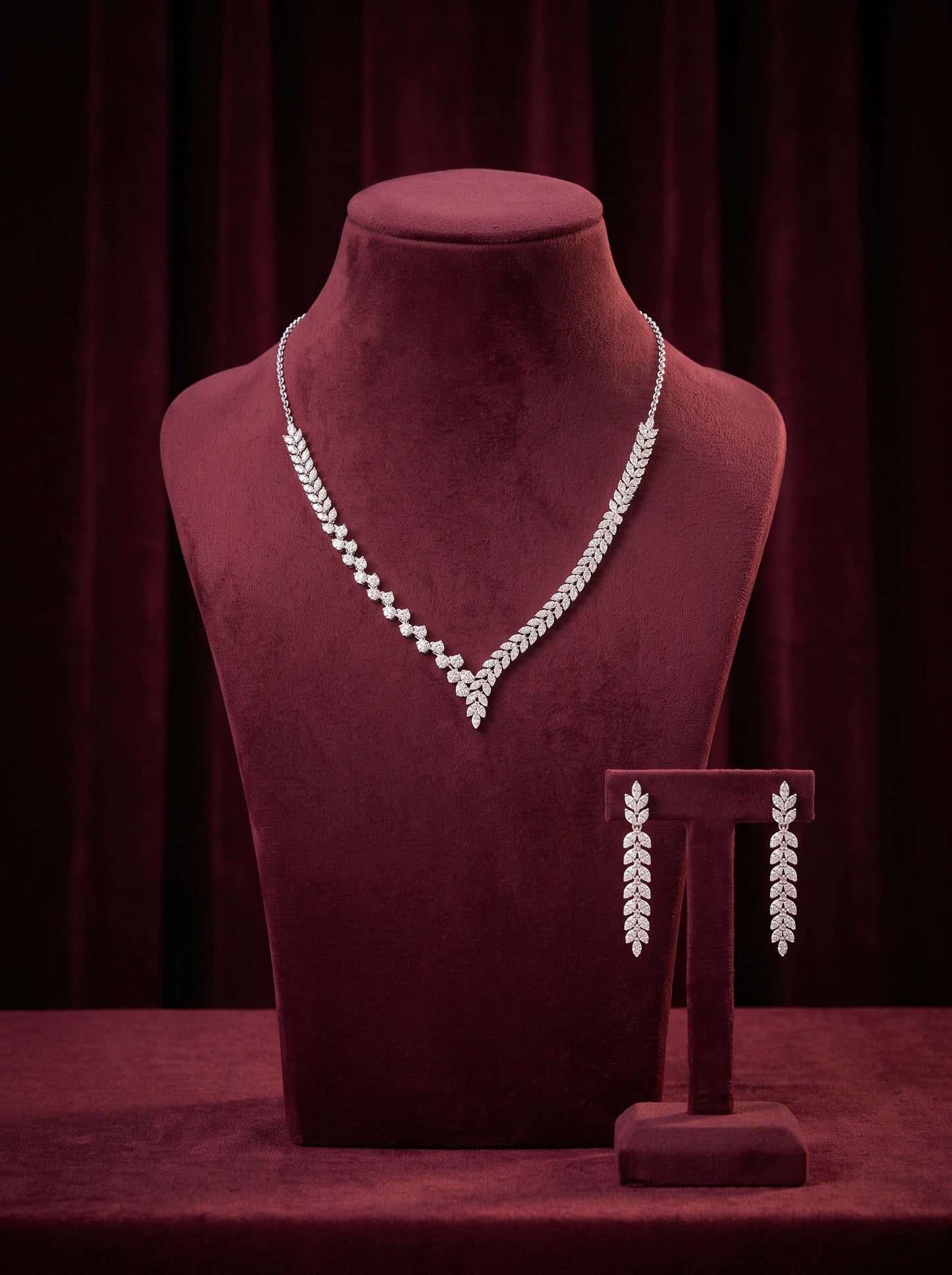 925 Silver Sterling Nacklace Set-SNS-20136
