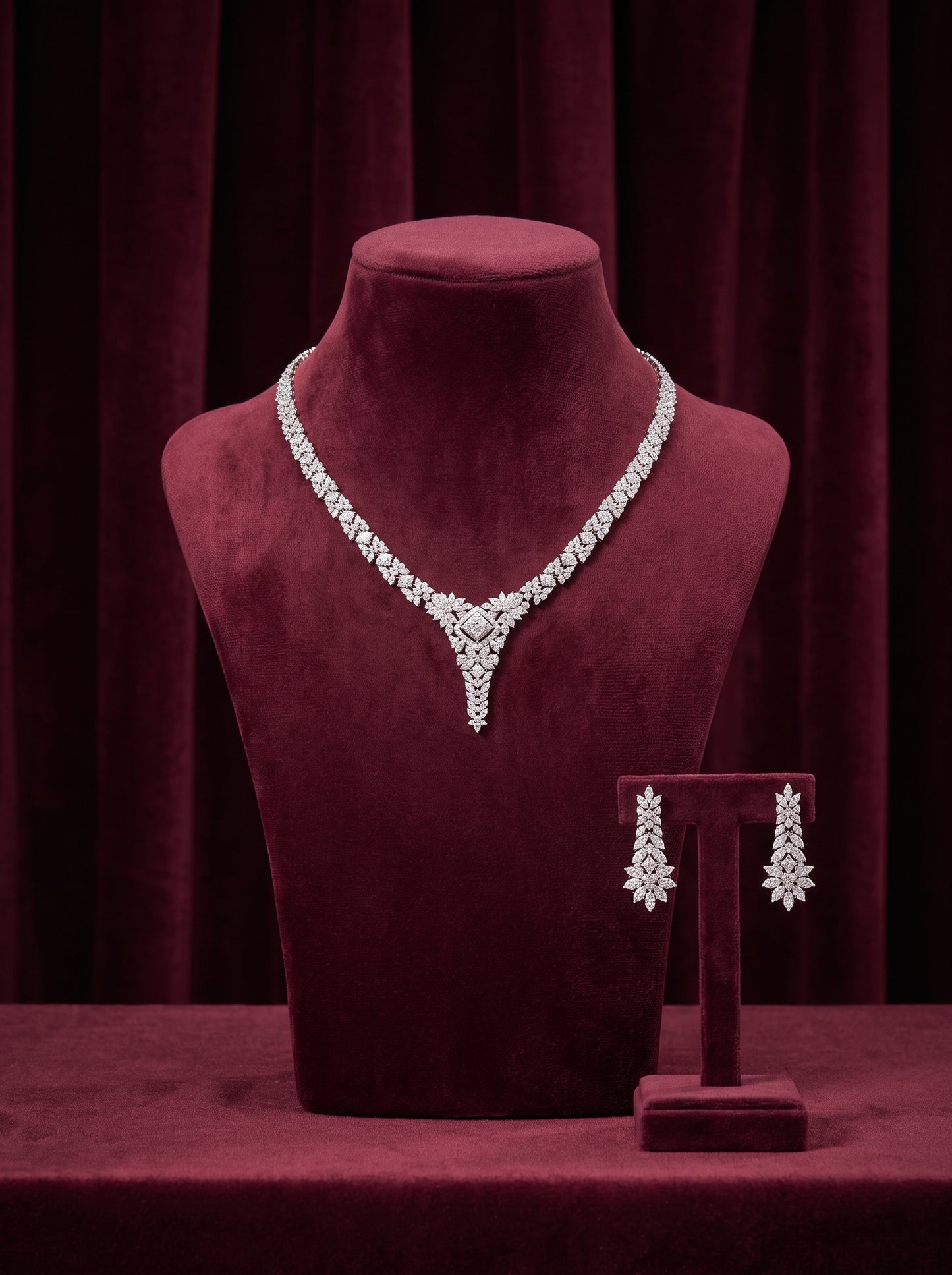 925 Silver Sterling Nacklace Set-SNS-20137