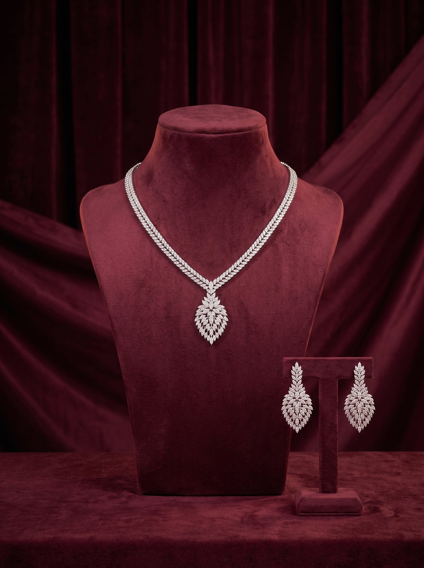 925 Silver Sterling Nacklace Set-SNS-20140