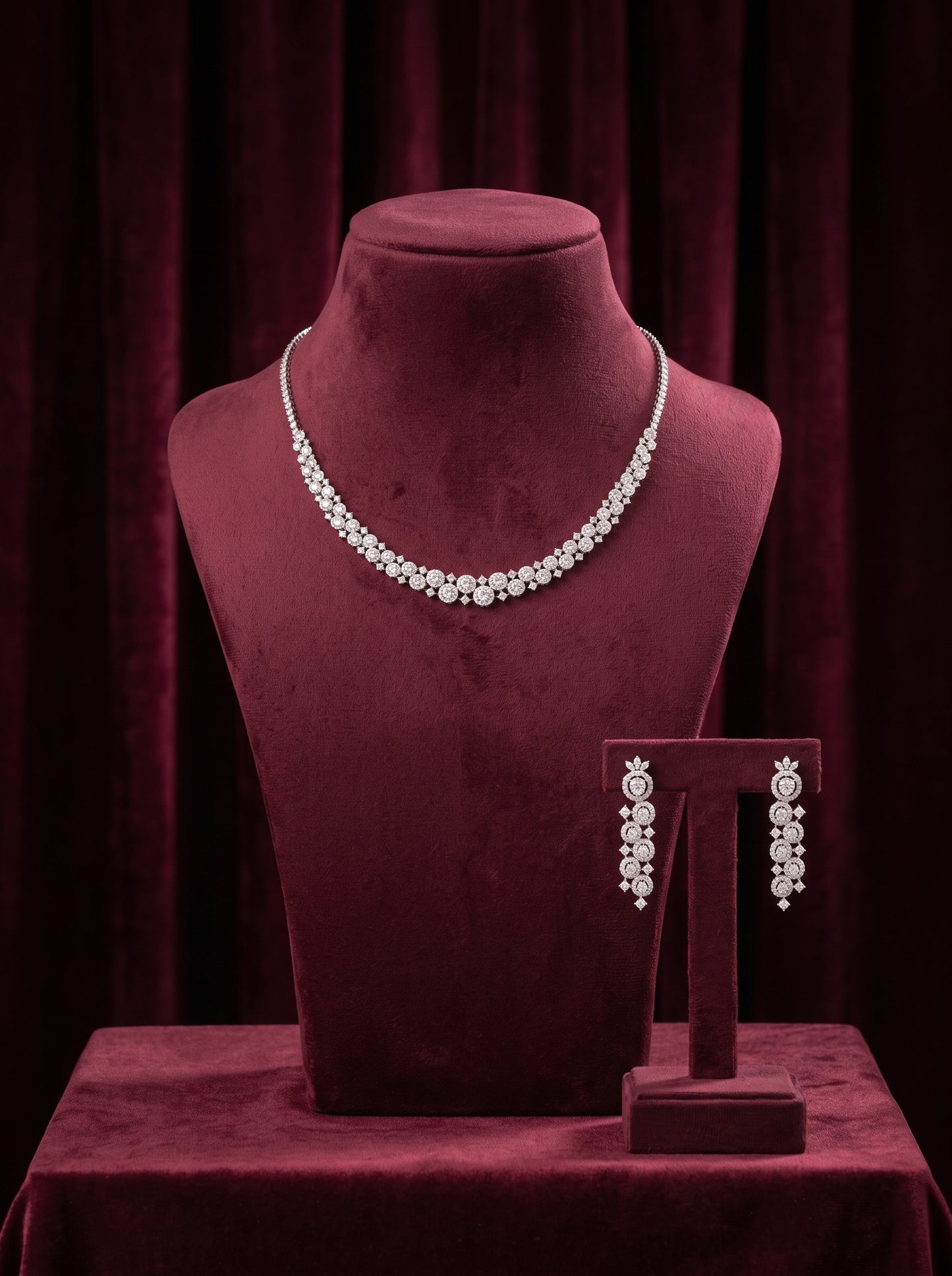 925 Silver Sterling Nacklace Set-SNS-20134