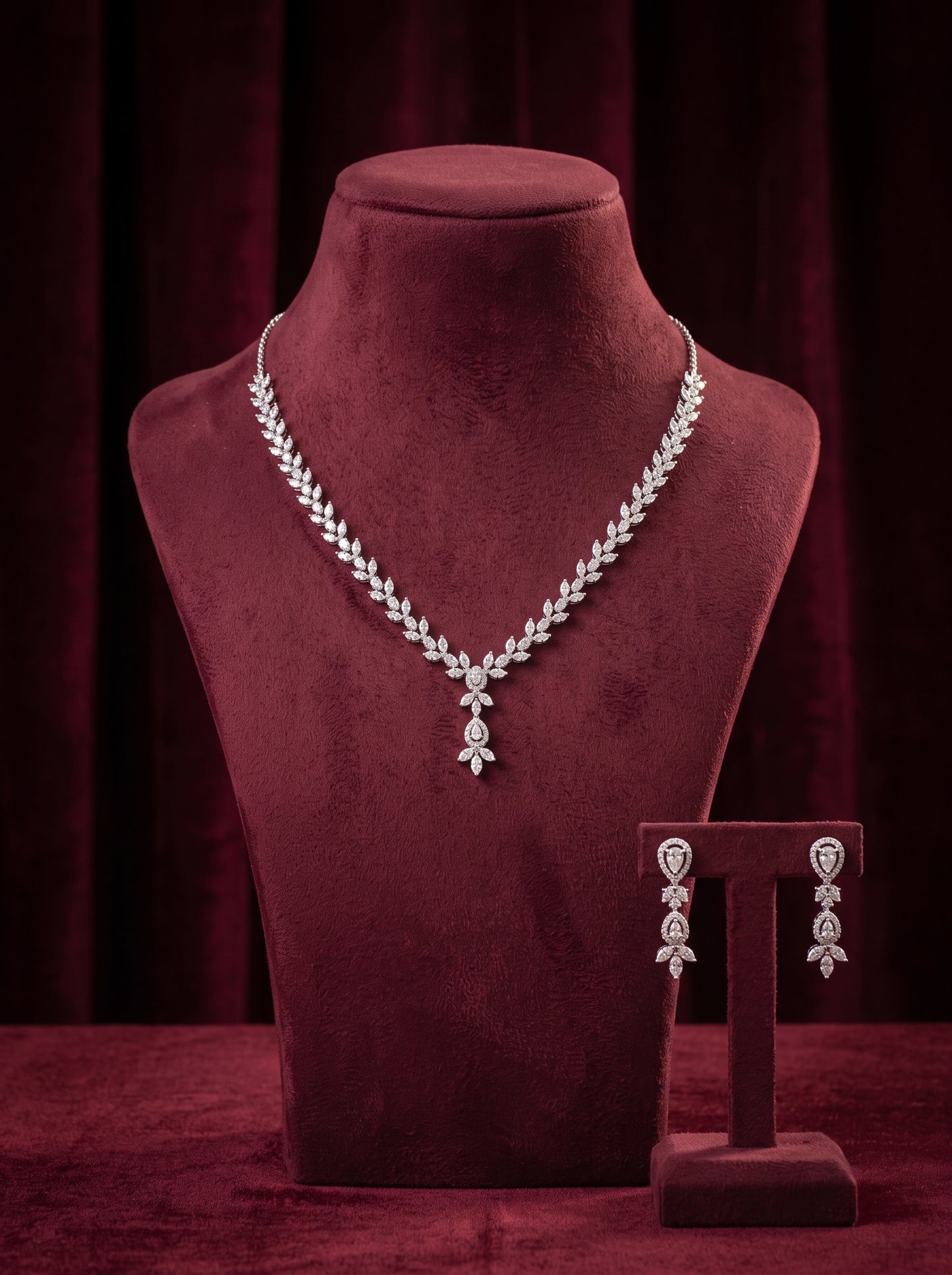 925 Silver Sterling Nacklace Set-SNS-20143