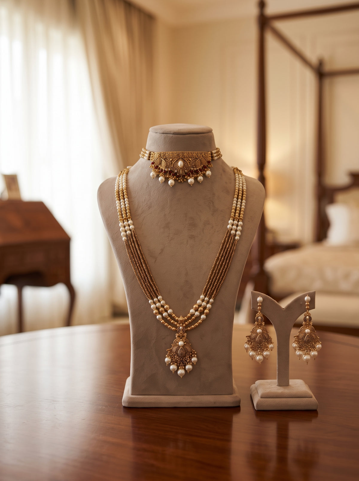 21KT Gold Bridal Set -PS-20104