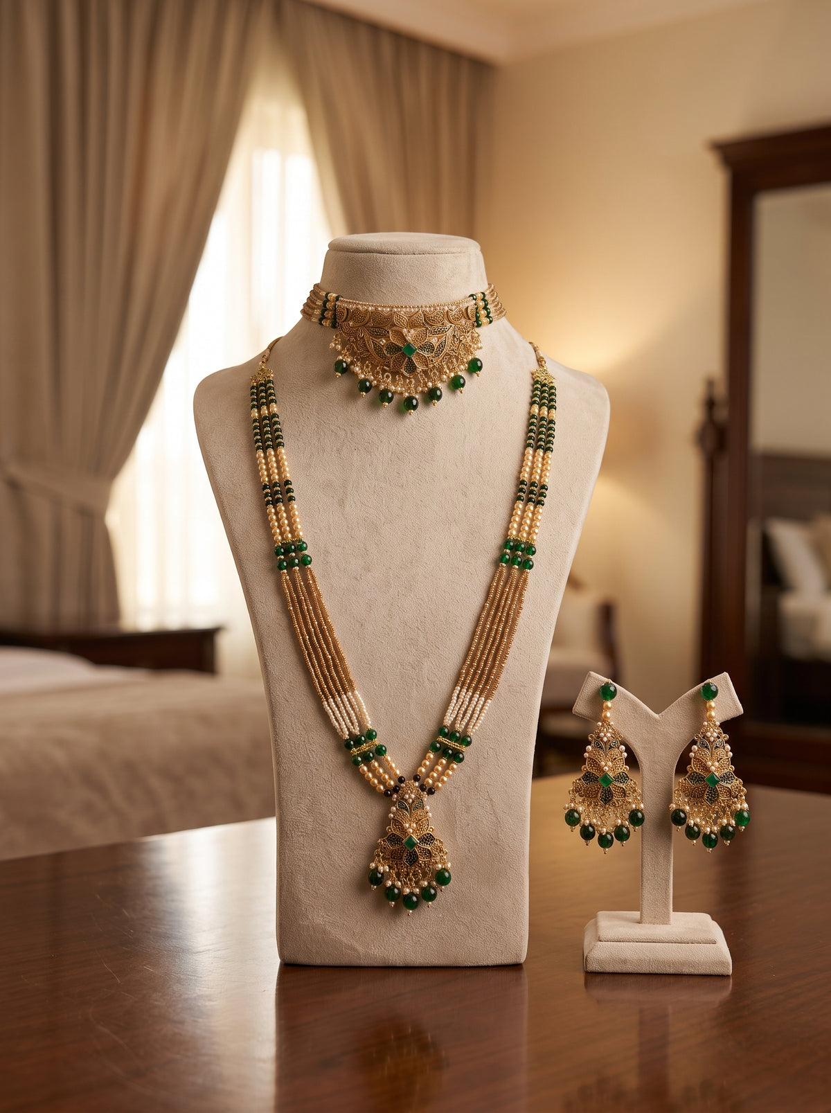 21KT Gold Bridal Set -PS-20102